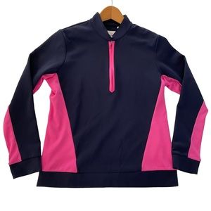 EP Pro Navy and Pink Half-Zip Pullover Jacket